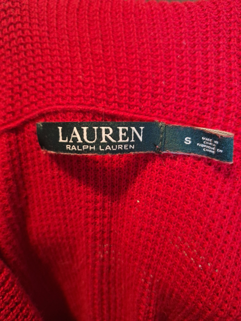 Lauren Ralph Lauren Red Cowl Neck Sweater - Picture 6 of 6